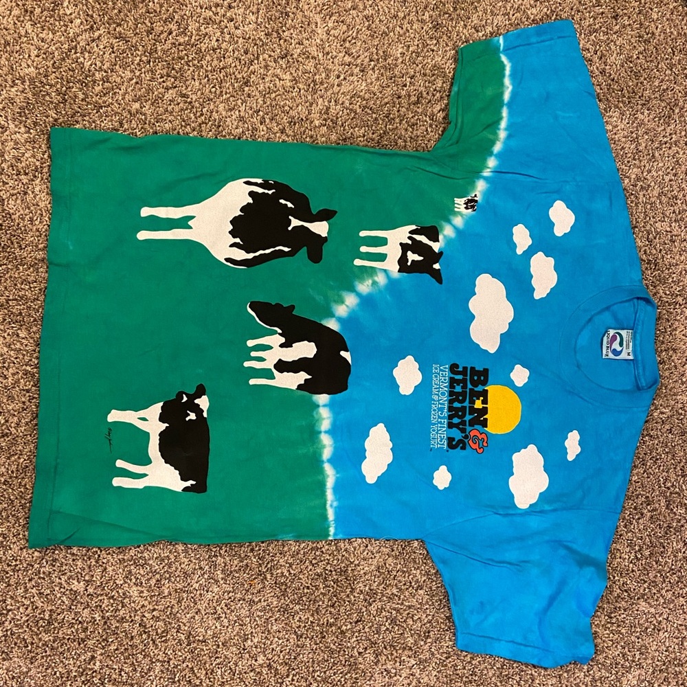 Vintage Liquid Blue Ben and Jerry’s T-Shirt Medium